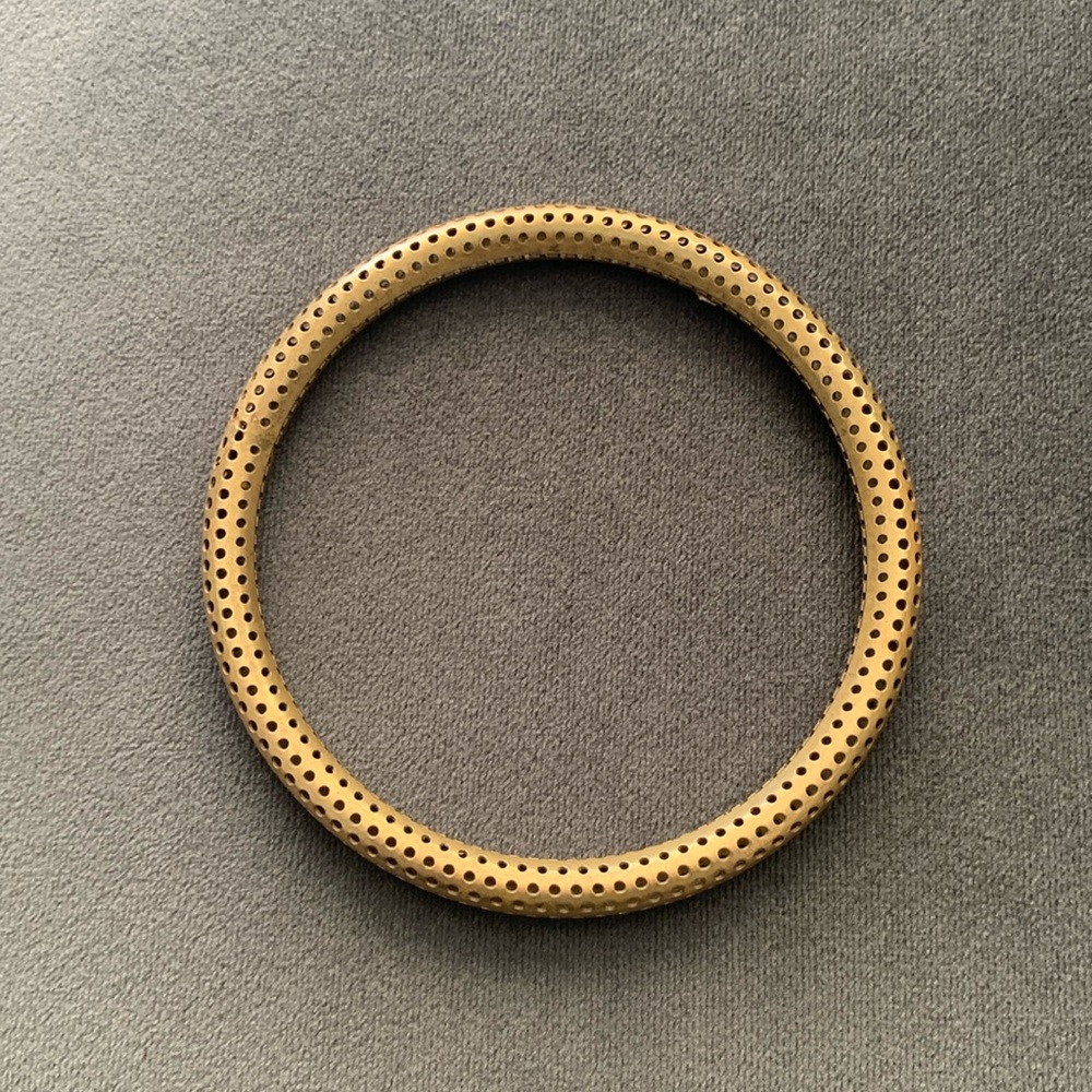 Vintage Brass Perforated Bangle